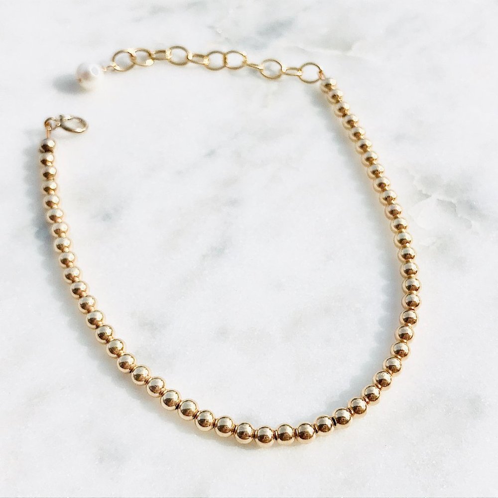 14K gold-filled ball bracelet